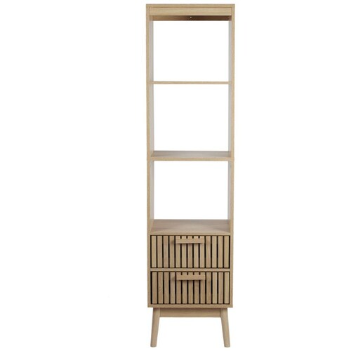 Home Nature Estante de Madera Klaus con 2 Cajones 40*160*30 Cm