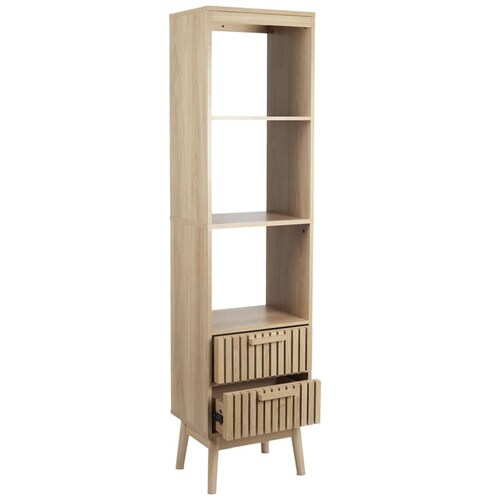 Home Nature Estante de Madera Klaus con 2 Cajones 40*160*30 Cm