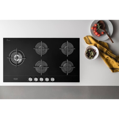 Parrilla Gas On Glass De’Longhi Life 90 Cm Precision Control 9 Niveles de Potencia