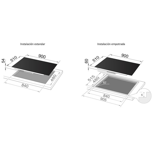 Parrilla Gas On Glass De’Longhi Life 90 Cm Precision Control 9 Niveles de Potencia