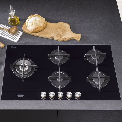 Parrilla Gas On Glass De’Longhi Life 75 Cm Precision Control 9 Niveles de Potencia