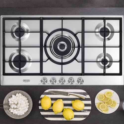 Parrilla a Gas De’Longhi Life 90 Cm Perillas Metal Cepillado y Valvulas de Seguridad