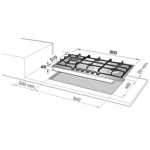 Parrilla a Gas De’Longhi Life 90 Cm Quemador Dual High Performance