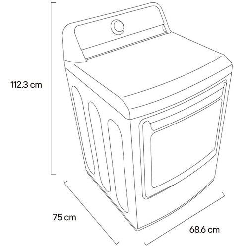Secadora Lg Carga Frontal 25 Kg Negra