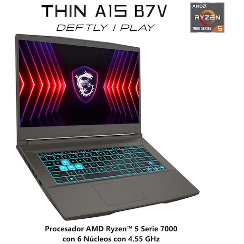 Laptop Gaming Msi Thin A15 B7Ve Nvidia Geforce Rtx 4050 Amd Ryzen 5 16Gb Ram 512Gb Ssd