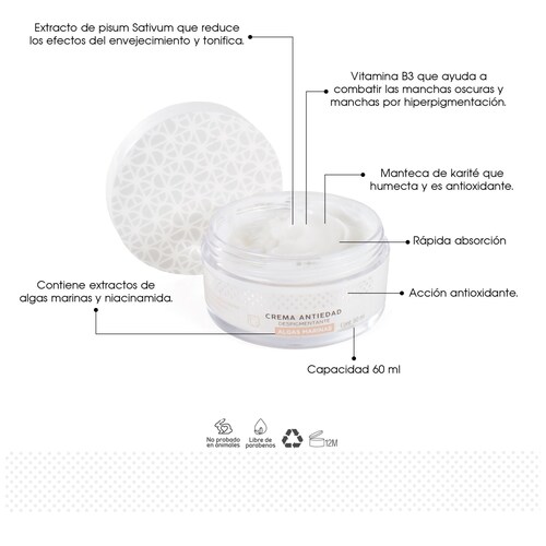 Crema Despigmentante Algas Marinas y Niacinamida Cloe 60Ml