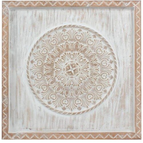 Decorativo de Pared White Wash Mandala Vintage Home