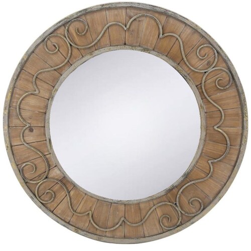 Espejo Round Madera Sam Vintage Home