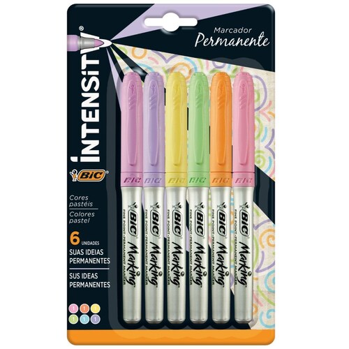 Marcador Permanente Marking 6 Piezas Bic