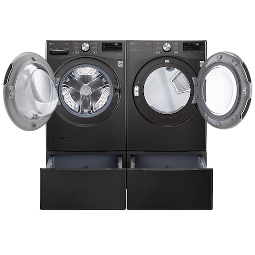 Combo Lg Front con Pedestal 22Kg Wm22Bv2S6Rdf22Bv2 Negro