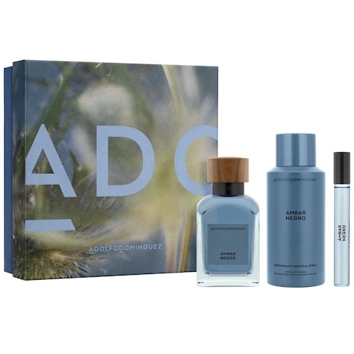 Set de Fragancia Adolfo Domínguez Ámbar Negro para Hombre