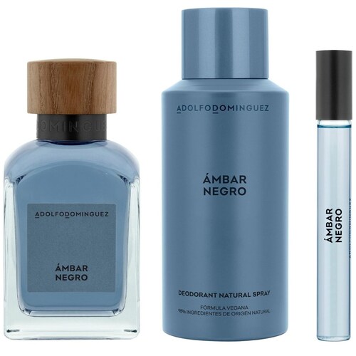 Set de Fragancia Adolfo Domínguez Ámbar Negro para Hombre