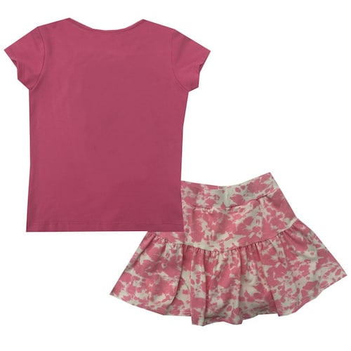 Conjunto para Bebé 2 Piezas Falda Tie Dye y Playera Hello Kitty