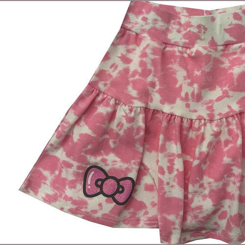 Conjunto para Bebé 2 Piezas Falda Tie Dye y Playera Hello Kitty