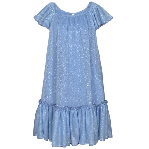 Vestido para Niña Largo con Olán y Aplicación de Nylon Foil Philosophy Jr Girls