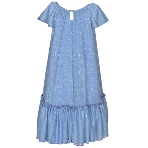 Vestido para Niña Largo con Olán y Aplicación de Nylon Foil Philosophy Jr Girls