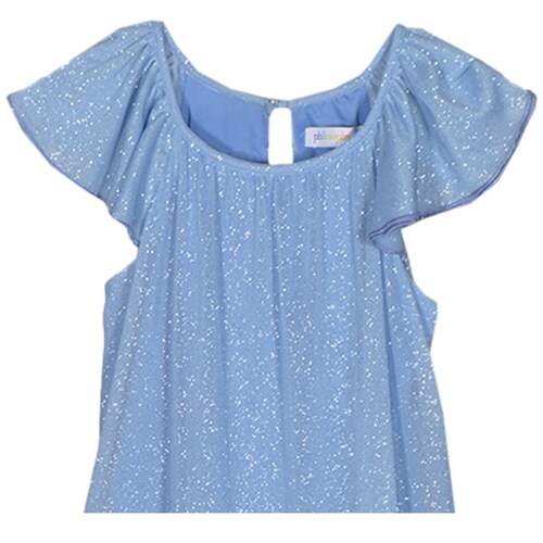 Vestido para Niña Largo con Olán y Aplicación de Nylon Foil Philosophy Jr Girls