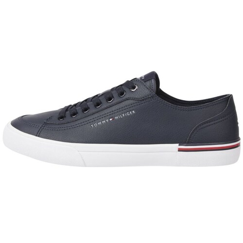 Tenis Piel Azul Tommy Hilfiger