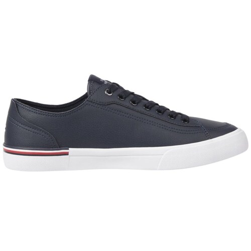 Tenis Piel Azul Tommy Hilfiger