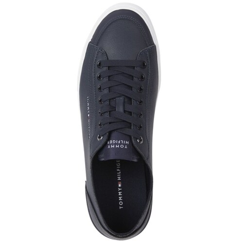 Tenis Piel Azul Tommy Hilfiger