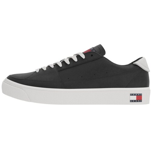 Tenis Piel Negro Tommy Jeans