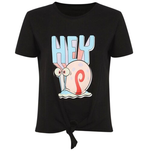 Playera con Nudo Estampado Bob Esponja para Mujer