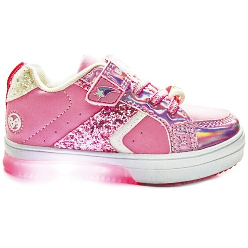 Tenis Bubble Gummers Luces con Velcro 15-21 Rosa