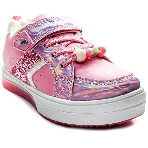 Tenis Bubble Gummers Luces con Velcro 15-21 Rosa