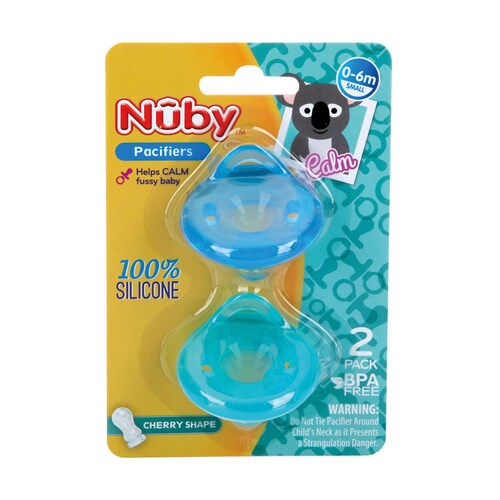 Set 2 Pack Chupones Nuby Estilo Cereza 0 a 6 Meses