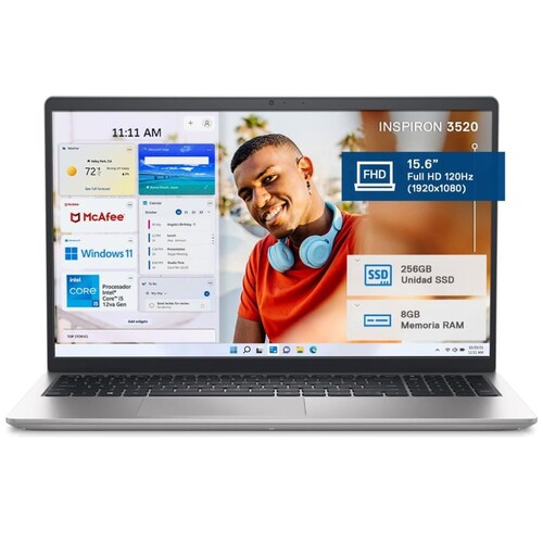 Laptop Inspiron 3000 15.6" Fhd  Ci5-1235U 8G 256G W11 Mcafee Livesafe 12M