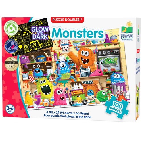 The Learning Journey Rompecabezas Brilla en la Oscuridad Monstruos