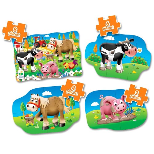 The Learning Journey Mi Primer Rompecabezas 4 en 1 Granja