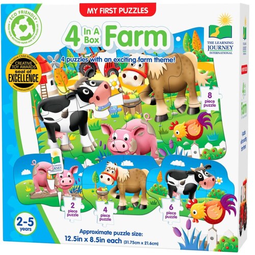 The Learning Journey Mi Primer Rompecabezas 4 en 1 Granja