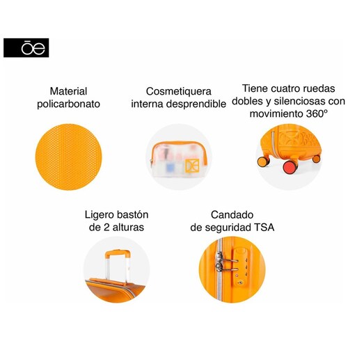 Maleta  High Soft Fireni 24" Naranja Cloe