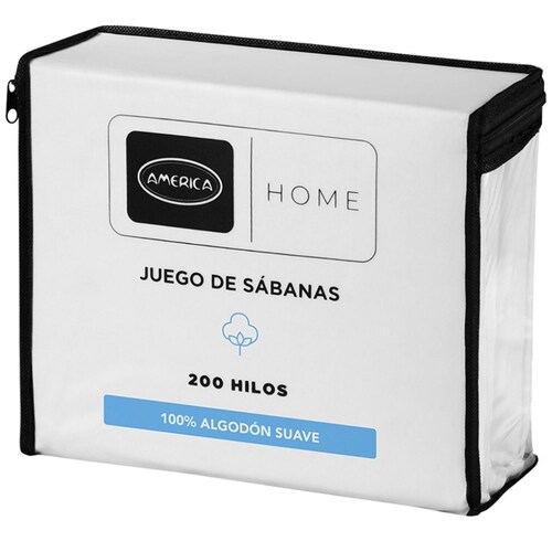Sábanas Queen Size 50/50 America Home Blancas