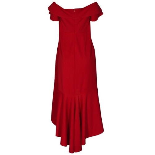 Vestido Largo de Fiesta con Olanes para Mujer