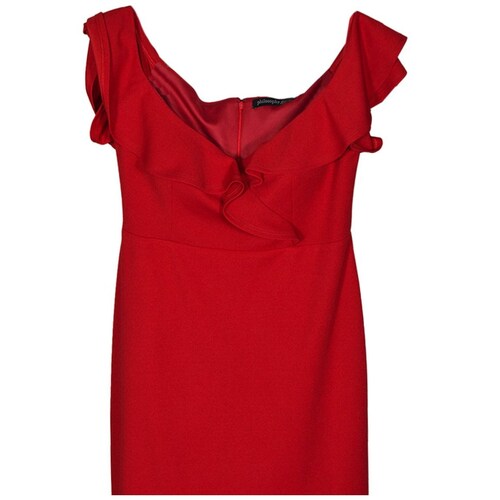 Vestido Largo de Fiesta con Olanes para Mujer