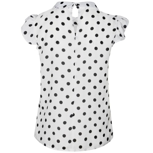 Blusa Orange Love Cuello Camisero Diseño Lunares