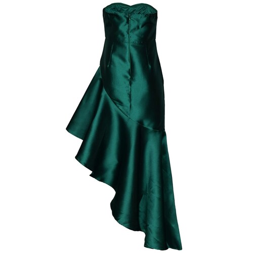 Vestido de Fiesta con Olan y Falda Asimétrica para Mujer