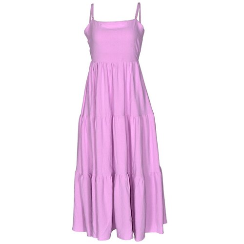 Vestido Largo con Olanes para Mujer