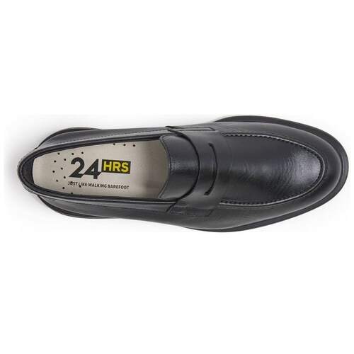 Mocasín en Piel Negro para Hombre 24 Hrs