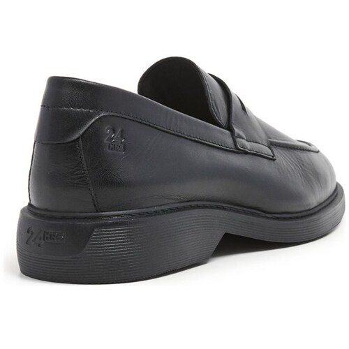 Mocasín en Piel Negro para Hombre 24 Hrs