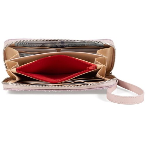 Billetera Cloe Cierre Sencillo Rosa para Mujer