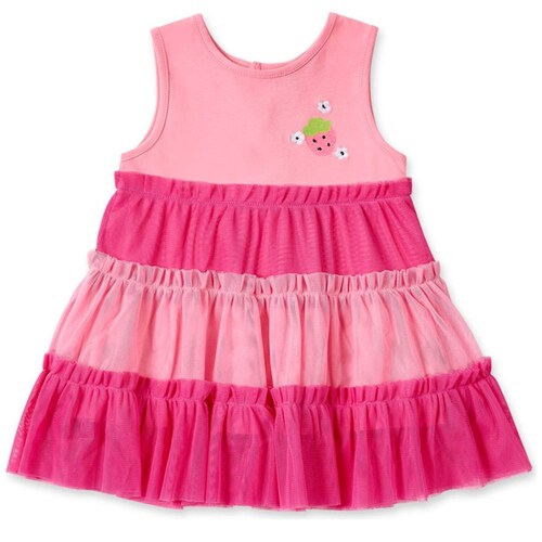 Vestido para Bebé Punto Y Tul con Bordado Tuc Tuc