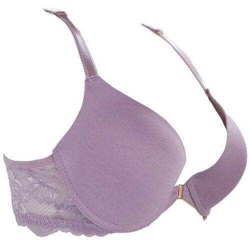 Brasier Broche al Frente con Encaje en Costado Couture