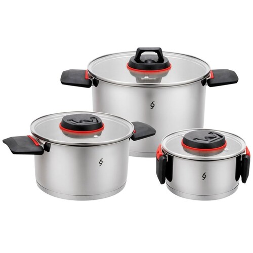 Set Ollas Bogner en Acero Inoxidable