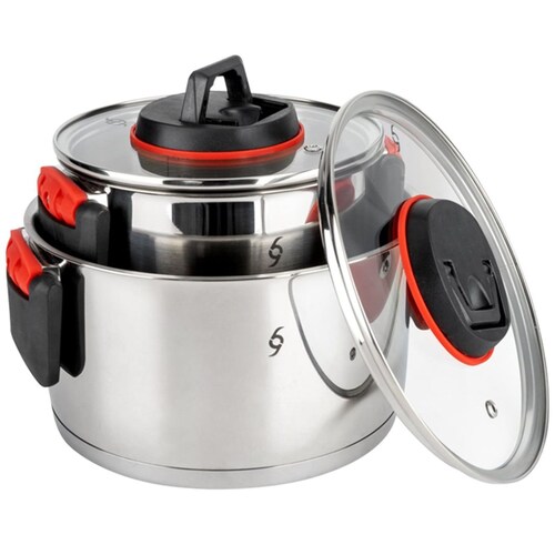 Set Ollas Bogner en Acero Inoxidable