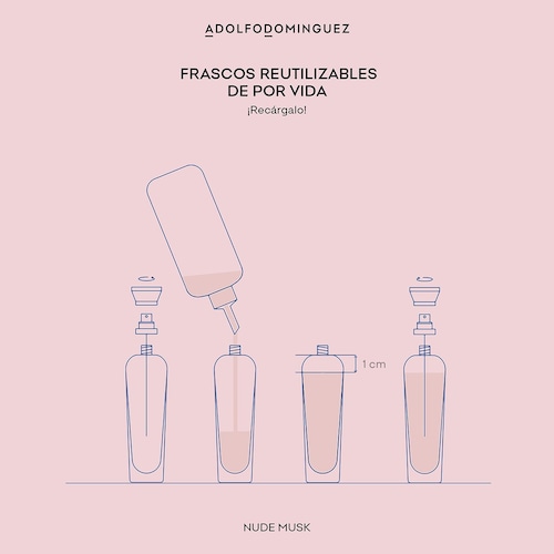 Eau de Parfum Adolfo Domínguez Nude Musk Refill 250 Ml para Mujer