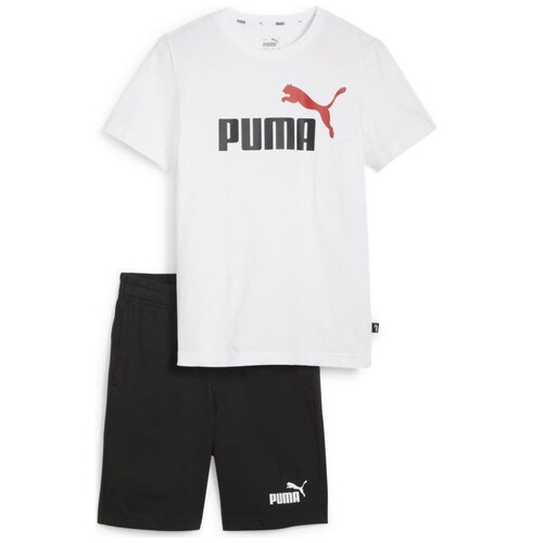 Conjunto para Niño Playera Cuello Redondo Blanca Y Short Puma