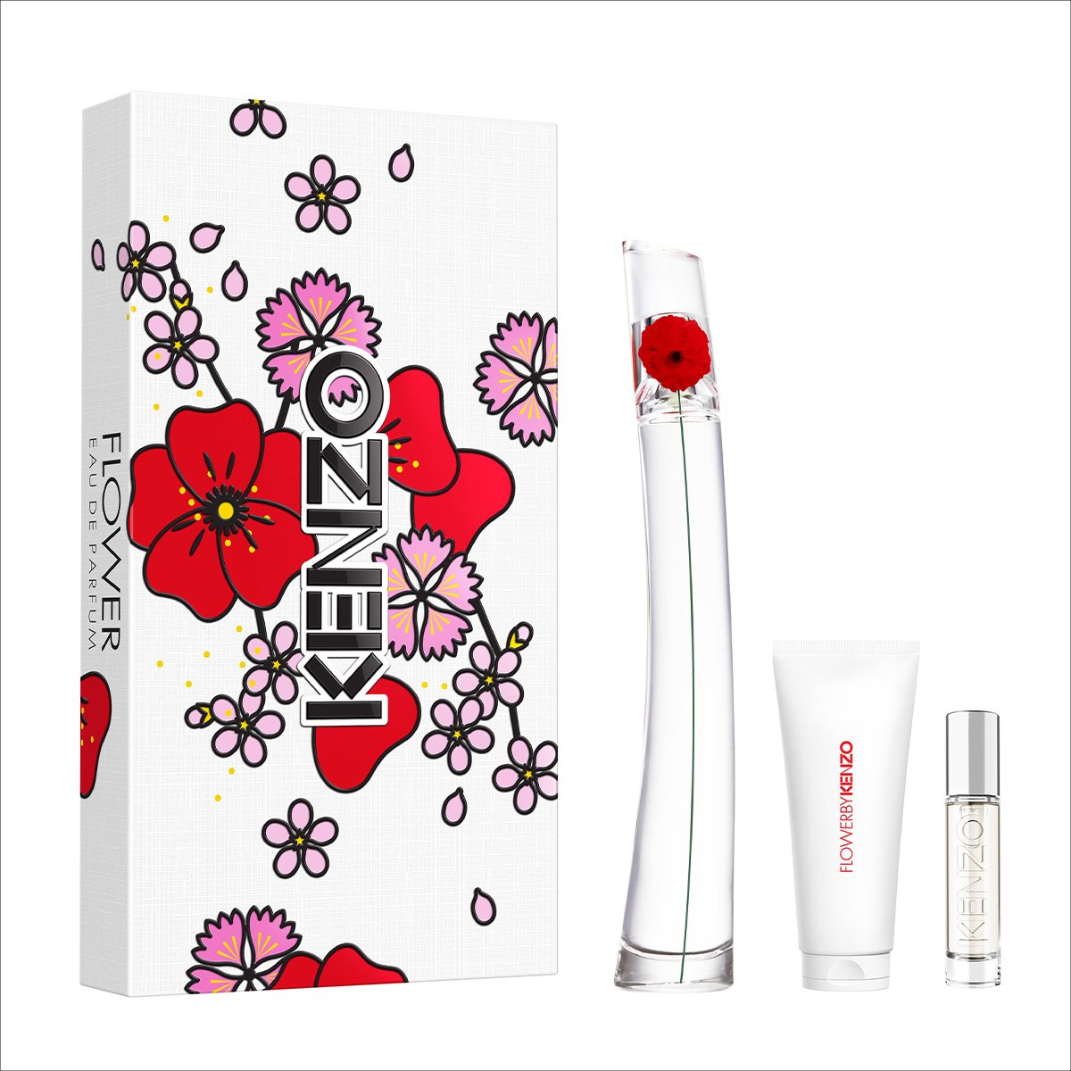 Set Fragancia para Mujer Flower By Kenzo Eau de Parfum 100Ml Perfumero de Viaje 10Ml